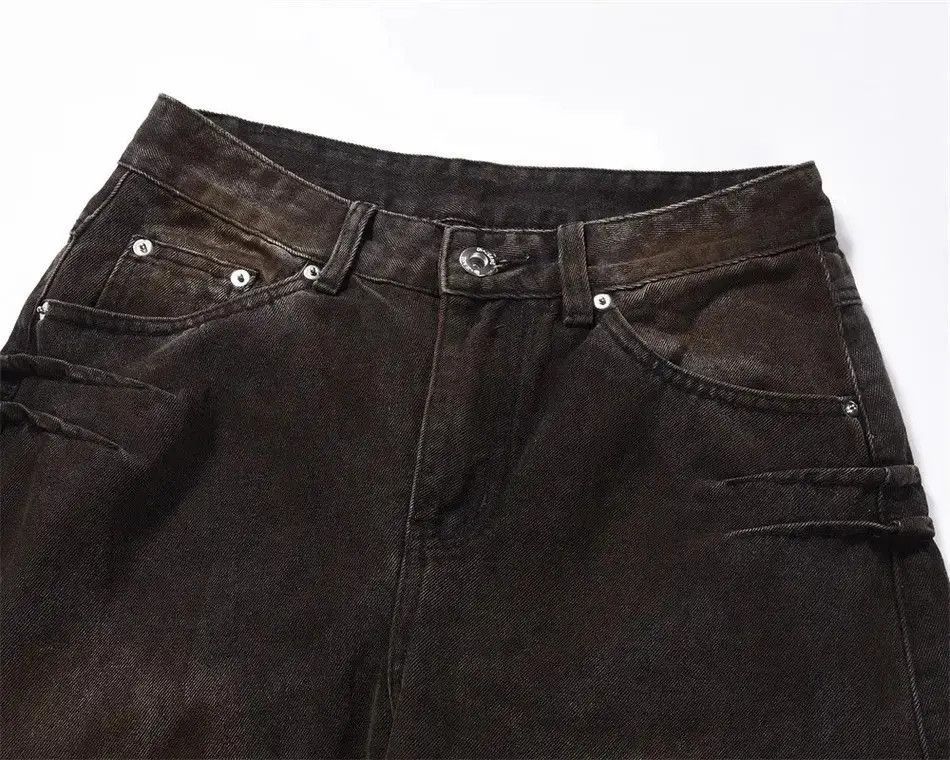 Japanese Brand Streetwear Washed Gradient Wide Leg Jeans Design Trousers Size US 32 / EU 48 - 6 Thumbnail