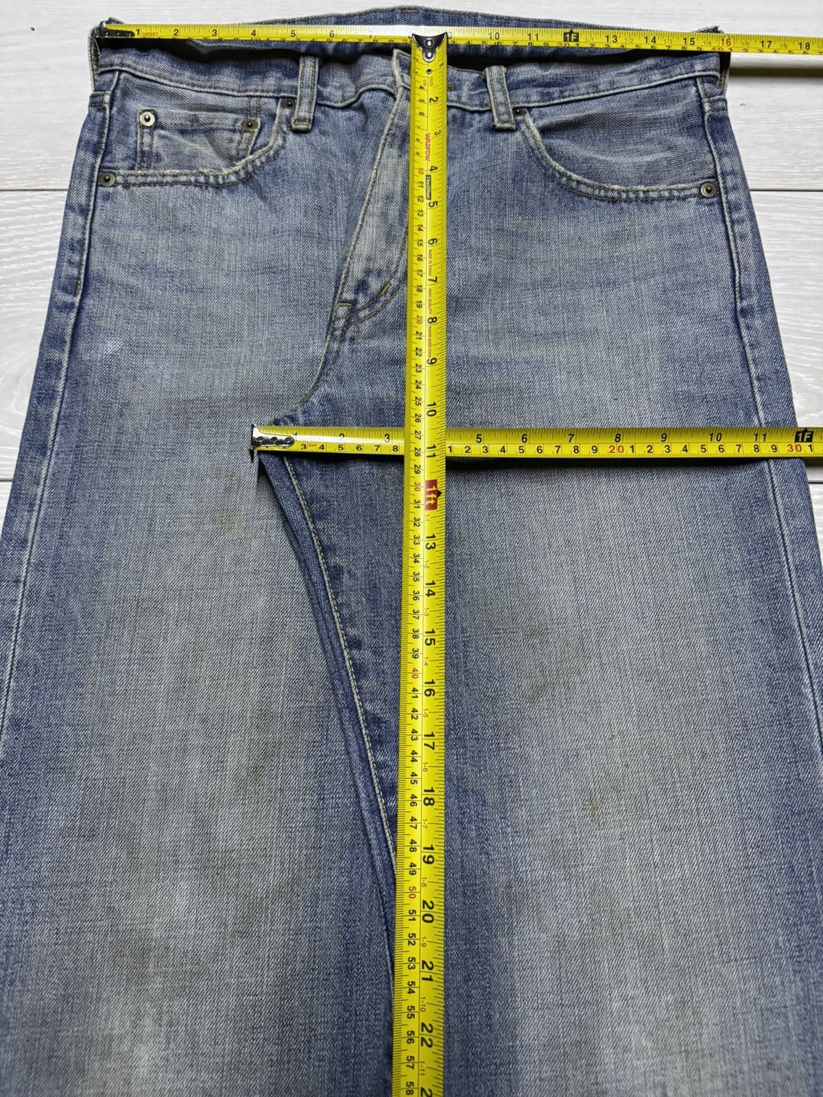 Uniqlo Vintage Japanese Brand Uniqlo Ring Light Wash Loose Jeans Size US 31 - 14 Thumbnail