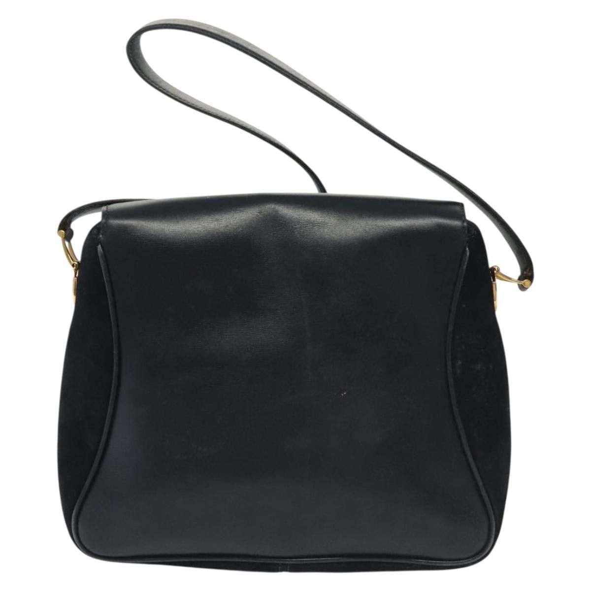Gucci GUCCI Shoulder Bag Suede Navy Gold Size ONE SIZE - 3 Thumbnail