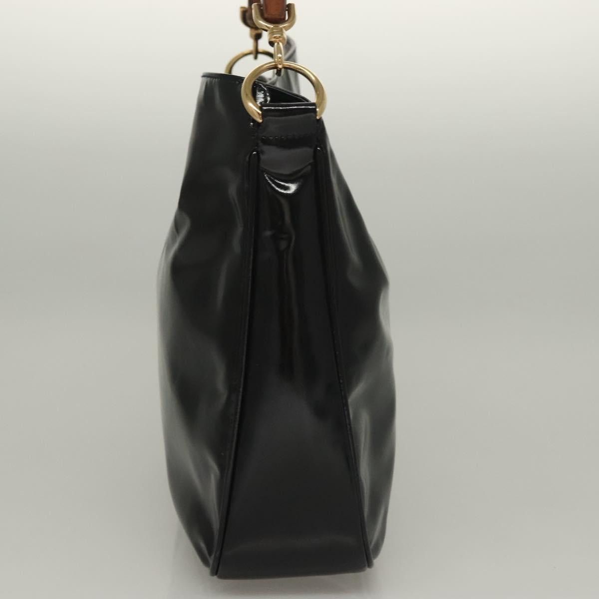 Gucci GUCCI Bamboo Hand Bag Enamel Black Gold 001 1705 001 1705 Size ONE SIZE - 4 Thumbnail