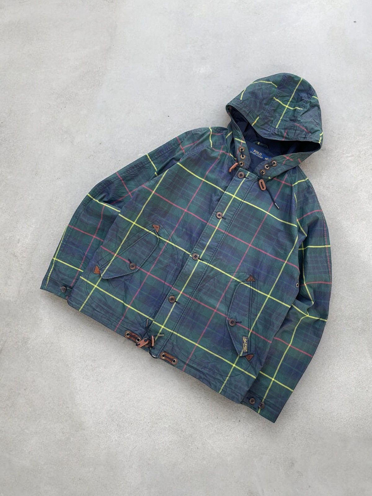 Polo Ralph Lauren 🔥POLO RALPH LAUREN TRIM LEATHER FLANNEL JACKET WITH HOODIE Size US L / EU 52-54 / 3 - 4 Thumbnail