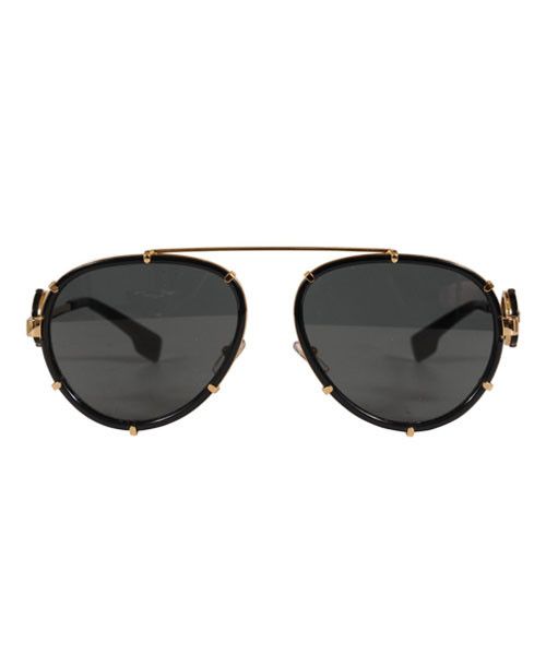 Versace Aviator Sunglasses Model 2232 Black Gold Size ONE SIZE - 1 Thumbnail