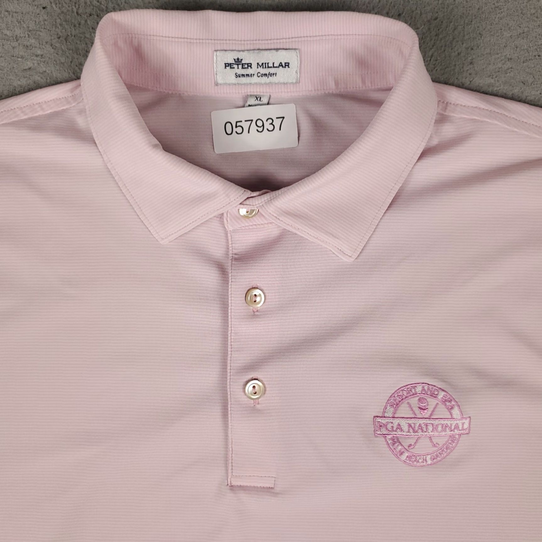 Peter Millar Peter Millar Polo Shirt Mens XL Pink Striped Summer Comfort Golf Short Sleeve Shirt Size US XL / EU 56 / 4 - 2 Thumbnail