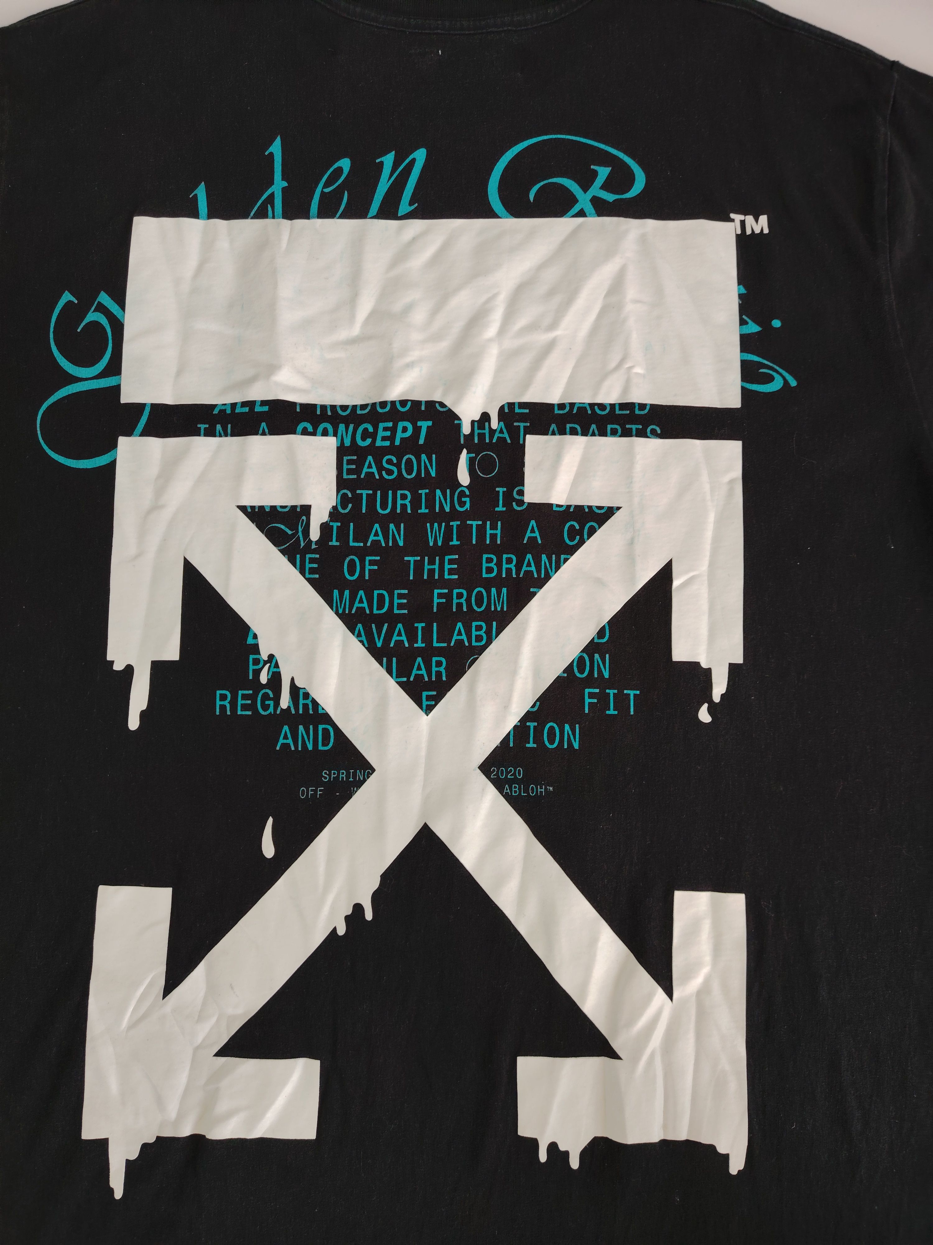 Off-White Off-White SS20 Golden Ratio Dripping Arrows Slim Tee Size US S / EU 44-46 / 1 - 5 Thumbnail