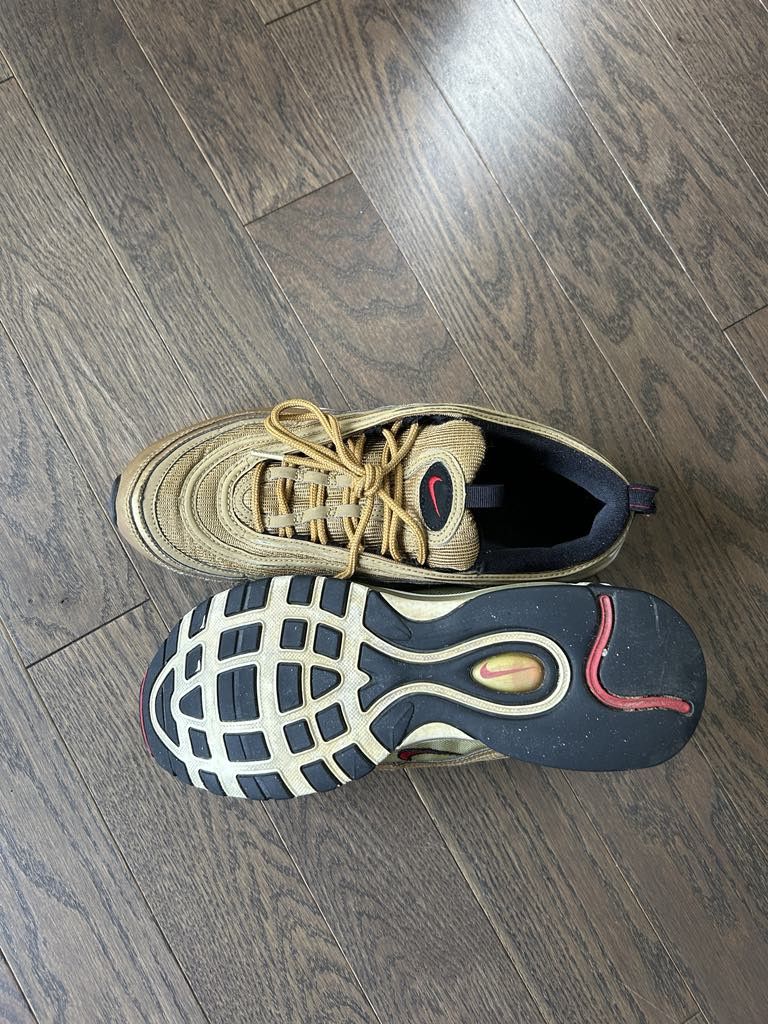Nike Air Max 97 OG QS 'Metallic Gold' Size US 9.5 / EU 42-43 - 6 Thumbnail