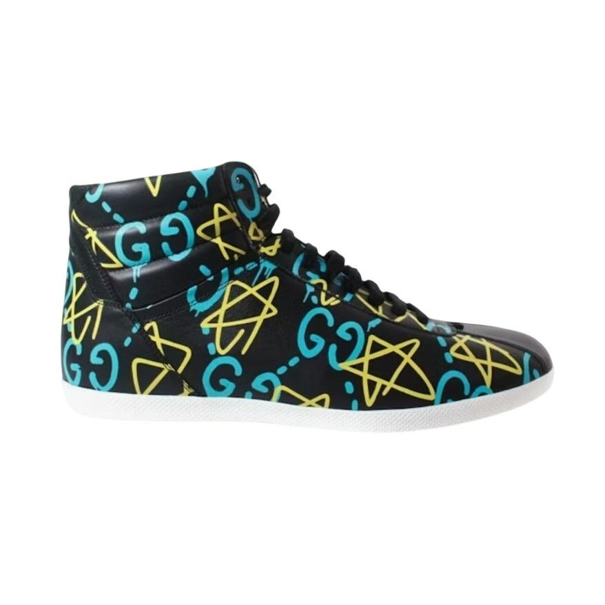 Gucci Gucci High Top Ghost Graffiti Print Limited Edition Sneakers Size US 11 / EU 44 - 2 Thumbnail