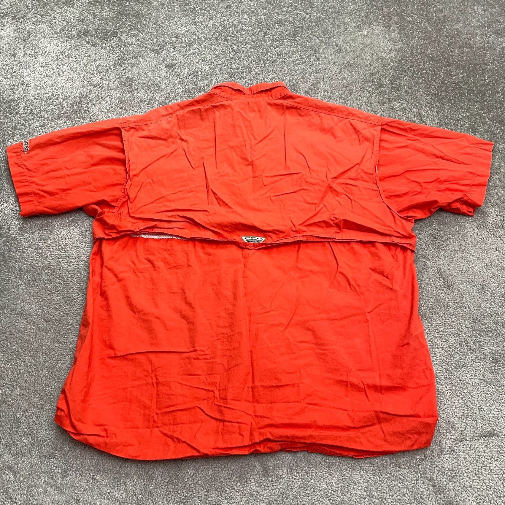 Vintage Columbia PFG Bonehead Button-Up Shirt Mens Large Orange Casual Outdoor University Size US L / EU 52-54 / 3 - 2 Thumbnail