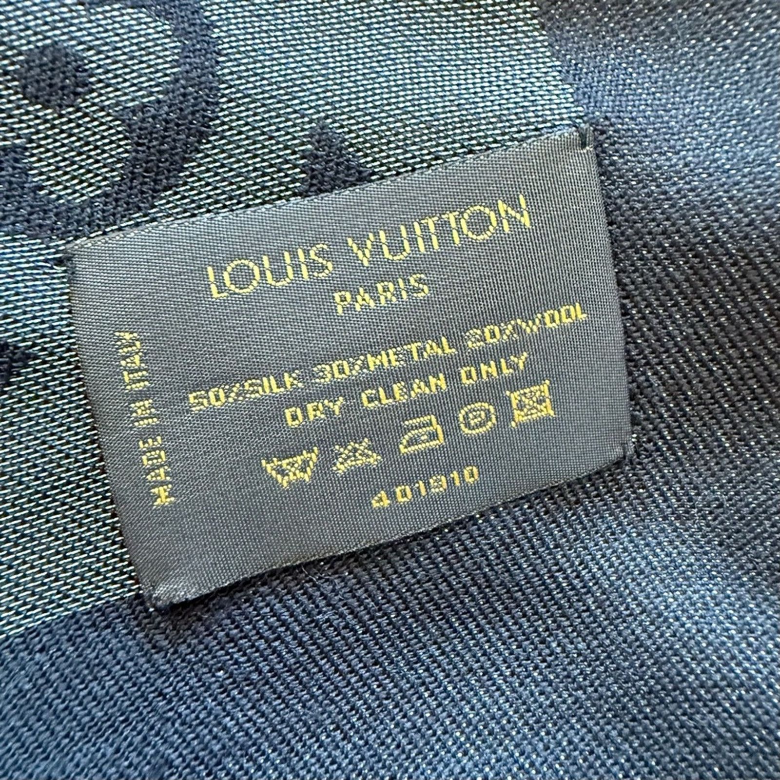 Louis Vuitton Louis Vuitton silk/wool sharf black and silver Retail 1200$ Size ONE SIZE - 6 Thumbnail