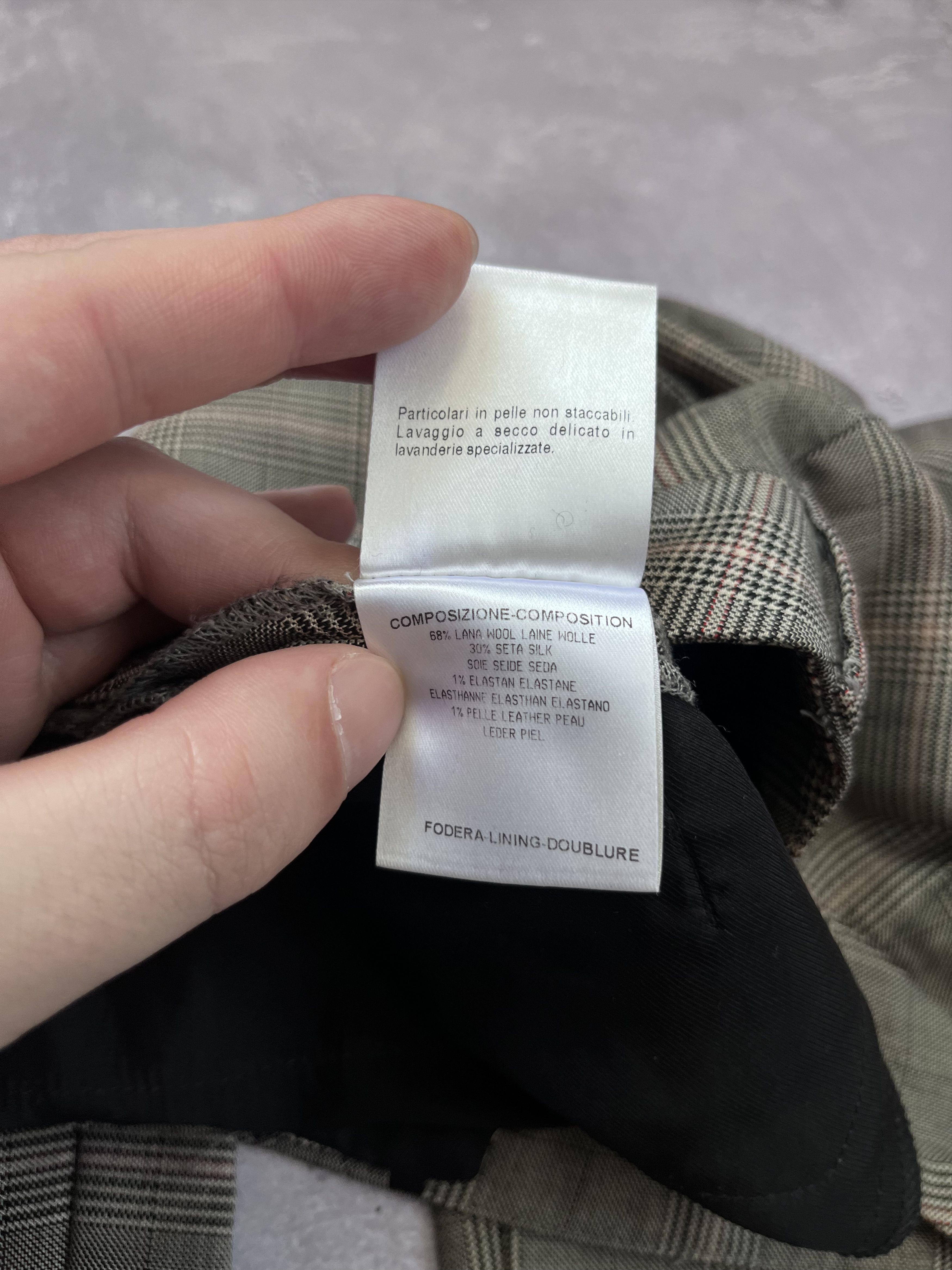 Gucci Gucci Tom Ford Era Silk/Wool Gray Check Trousers Pants Size 28" / US 6 / IT 42 - 15 Thumbnail