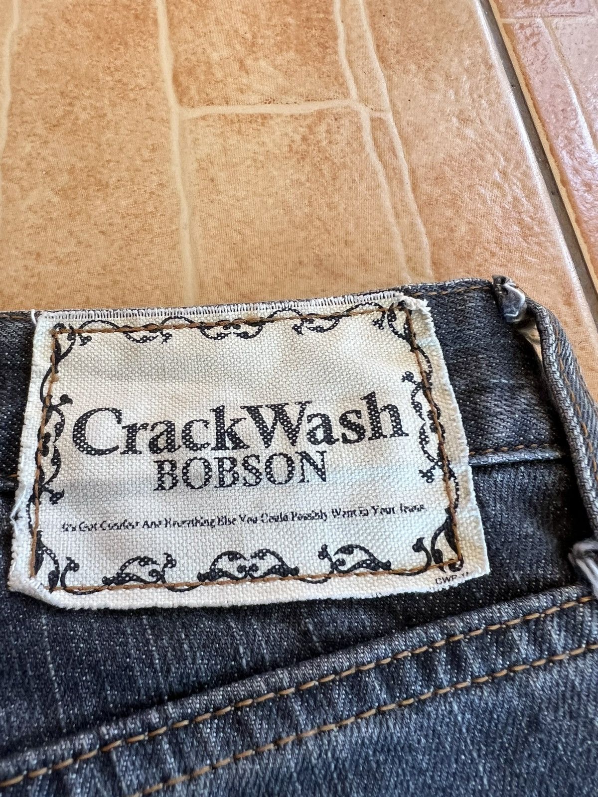 Japanese Brand Vintage Flare Crackwash Bobson Faded Jean Size US 30 / EU 46 - 16 Thumbnail