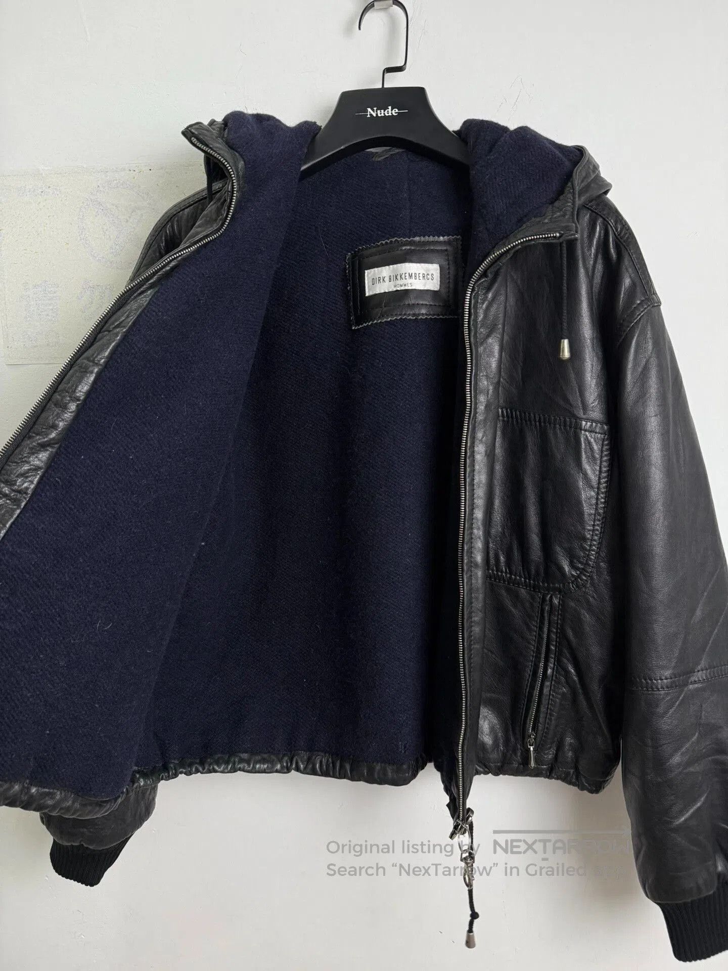 Dirk Bikkembergs black leather zip. Size US XL / EU 56 / 4 - 9 Thumbnail