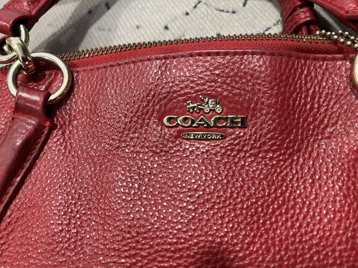 Coach Coach Small Kelsey Satchel Red Pebbled Bags Size ONE SIZE - 3 Thumbnail