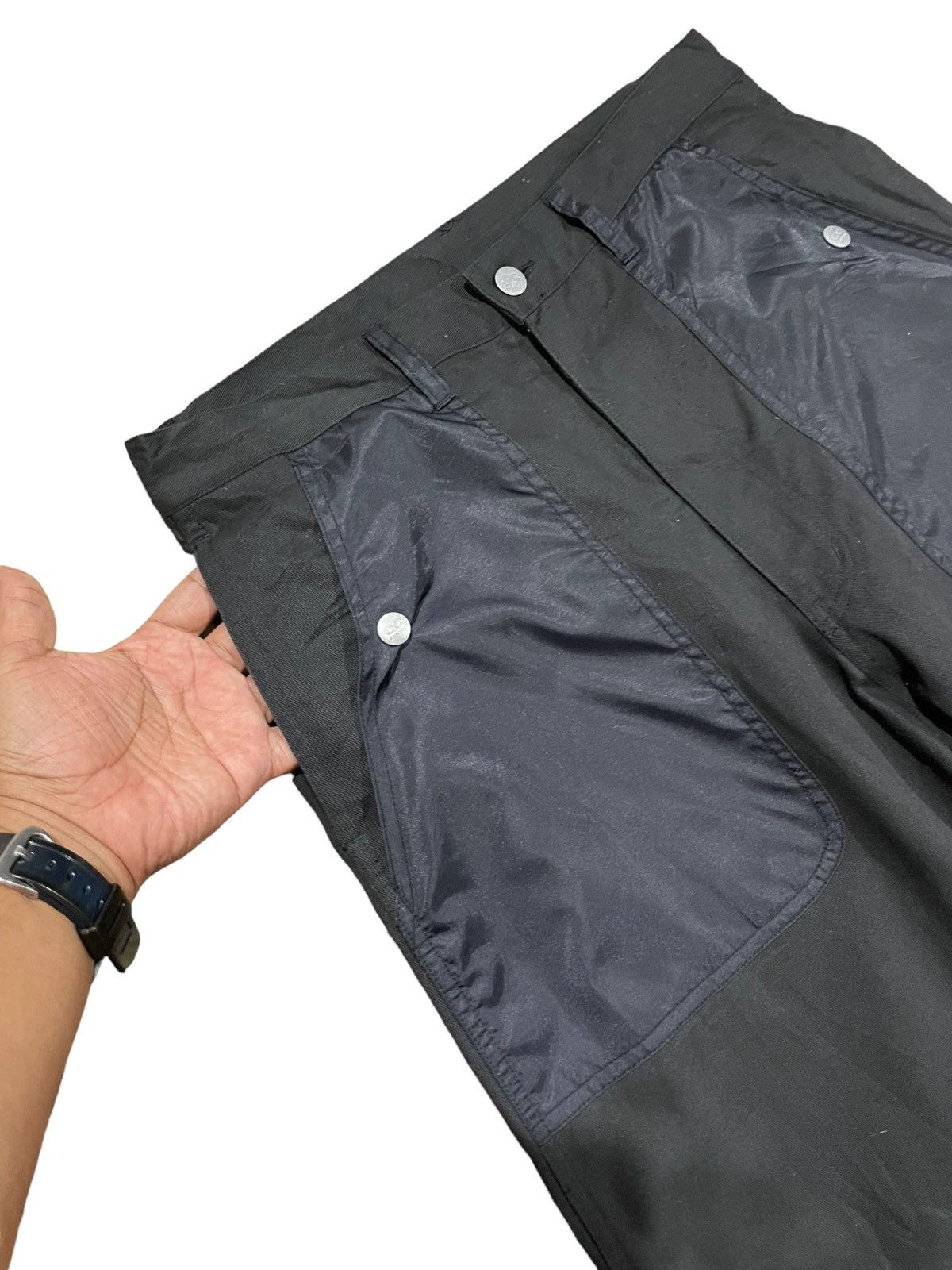 If Six Was Nine Kansai Yamamoto Futuristic Dual Nylon/Cotton Baggy Pants Size US 32 / EU 48 - 9 Thumbnail