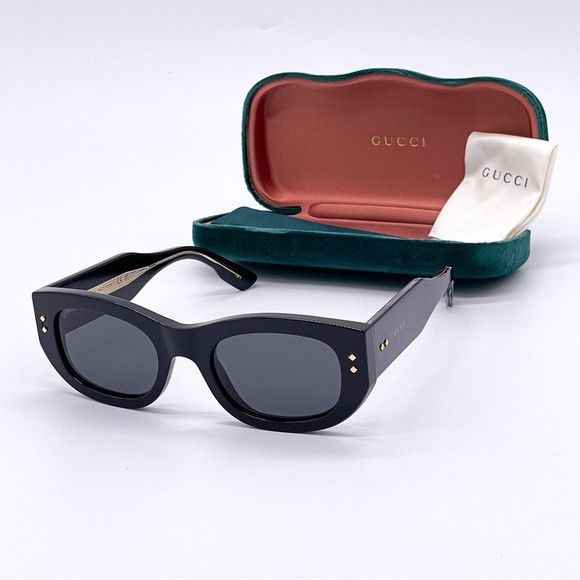 Gucci NEW GUCCI GG1215S 002 BLACK UNISEX SUNGLASSES Size ONE SIZE - 2 Thumbnail
