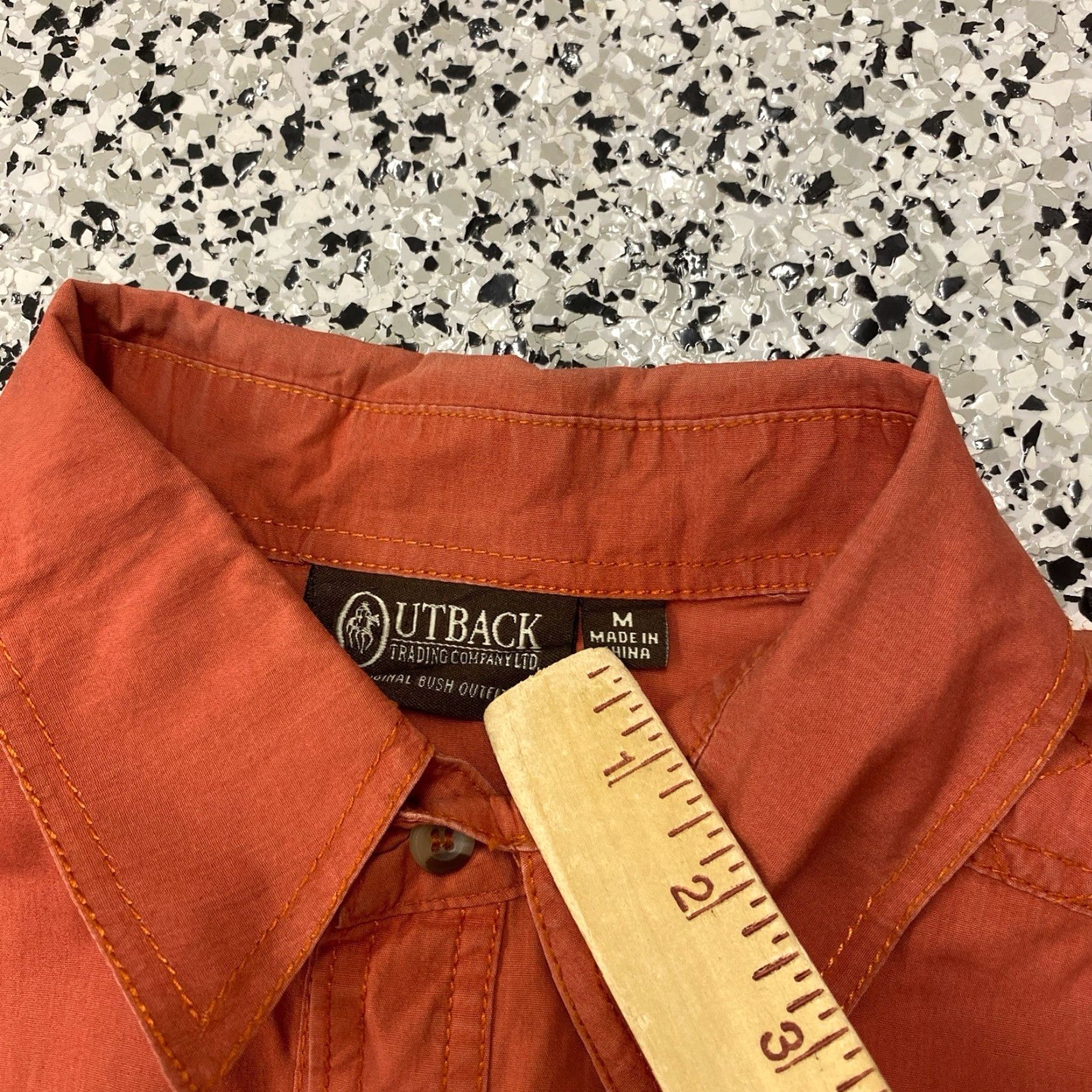 Vintage VINTAGE Outback Trading Shirt Mens M Orange Denim Western Cowboy 90s Casual Button-Up Cotton Long Sleeve Collared Size US M / EU 48-50 / 2 - 5 Thumbnail