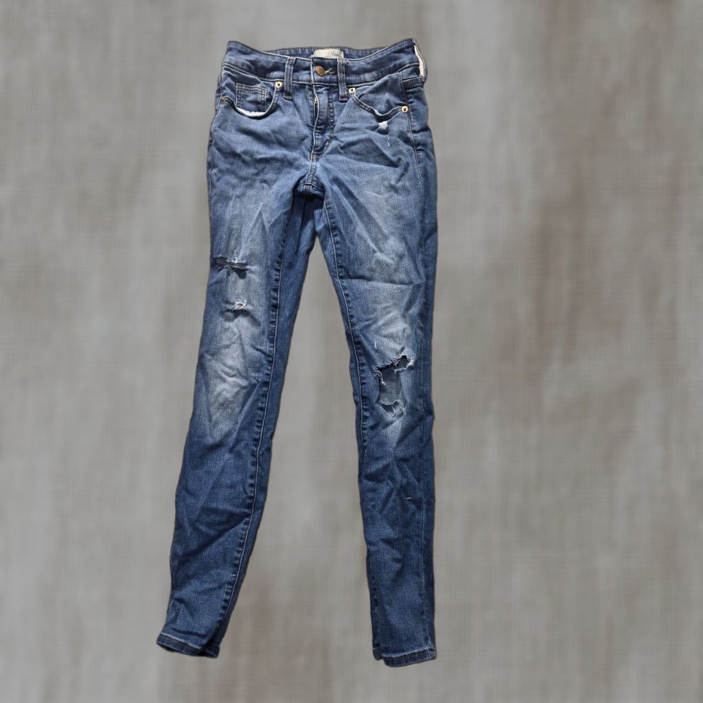 Vintage Universal Thread Goods Co Jeans Skinny Blue Denim Pants Adult Women's 00/24R Denim Blue Skinny Jeans Women 00 24R Size 24" / US 00 / IT 34 - 1 Thumbnail