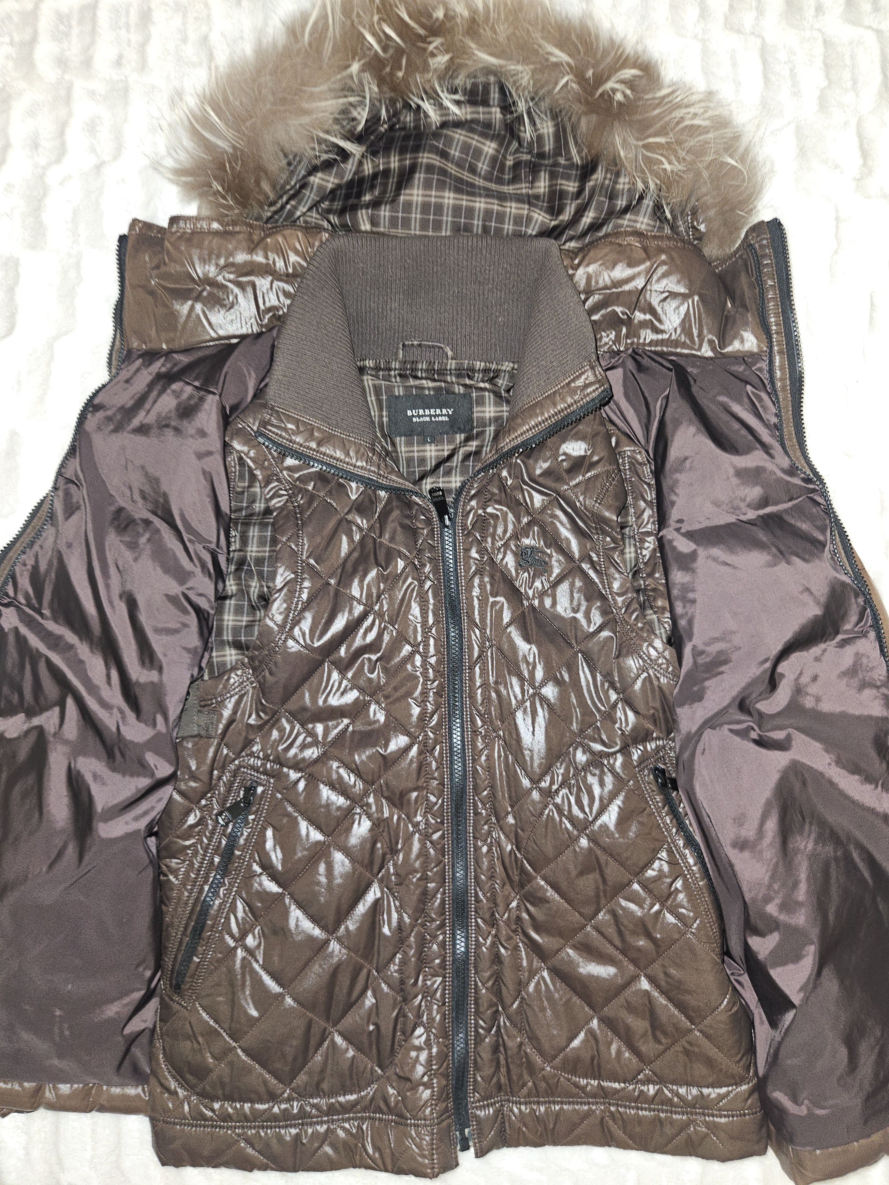 Burberry Vintage 00’s Burberry Black Label Fur Puffer Jacket Size US L / EU 52-54 / 3 - 3 Thumbnail