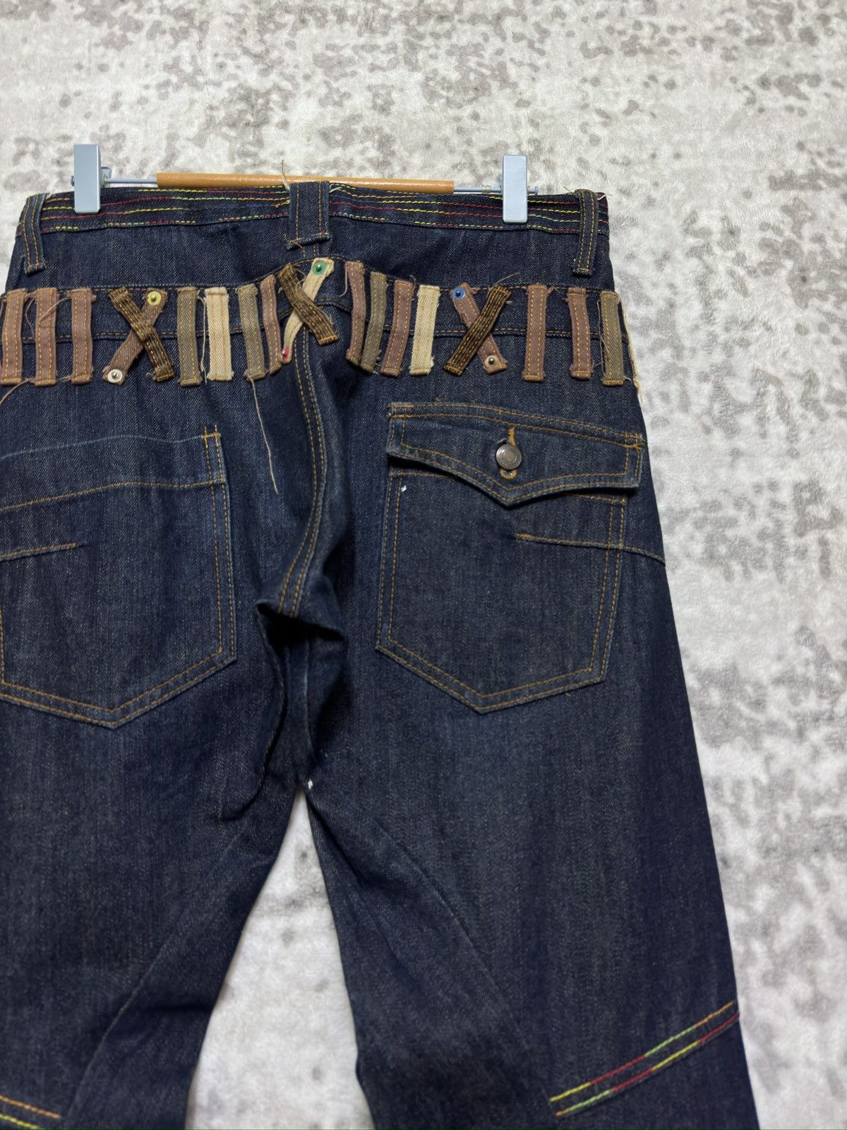 If Six Was Nine Japanese Archive BreathMINt Double Waist Punk Denim Pants Size US 31 - 11 Thumbnail