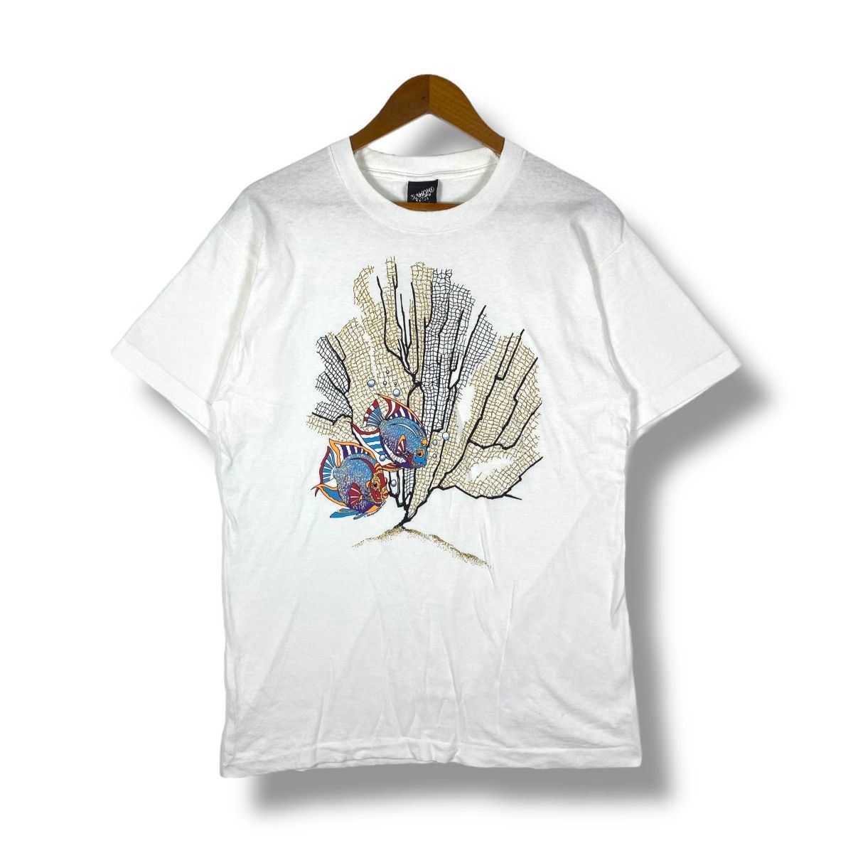 Vintage Vintage 80's DIAMOND DUST Reef & Fishes Graphic Art Tee Size US L / EU 52-54 / 3 - 1 Thumbnail