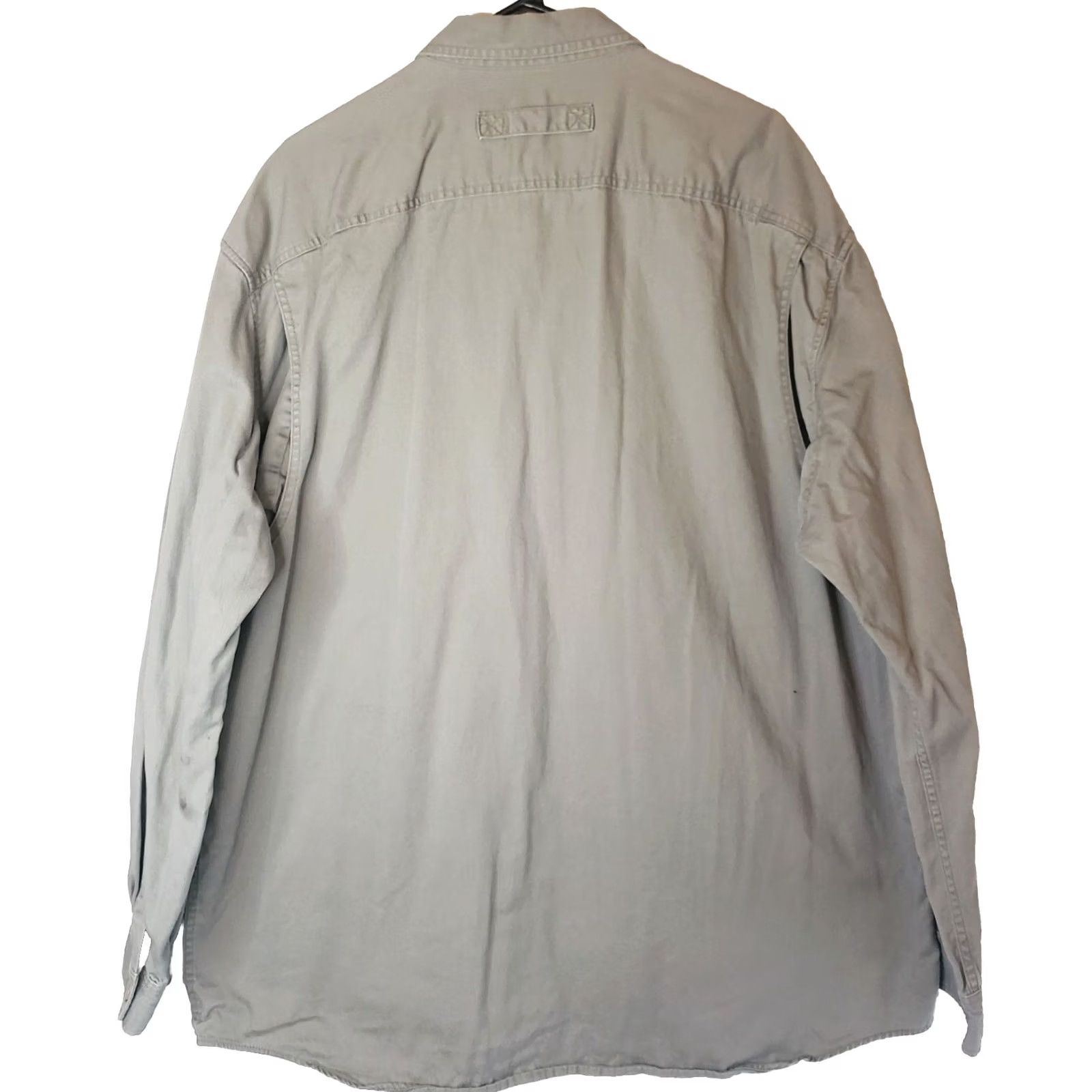 Vintage Duluth 2XL Tall Button-Down Shirt Men Green Khaki Heavyweight Cotton Flannel Pockets Workwear Relaxed Short/Long Sleeve (adjusted for clarity) Size US XXL / EU 58 / 5 - 6 Thumbnail