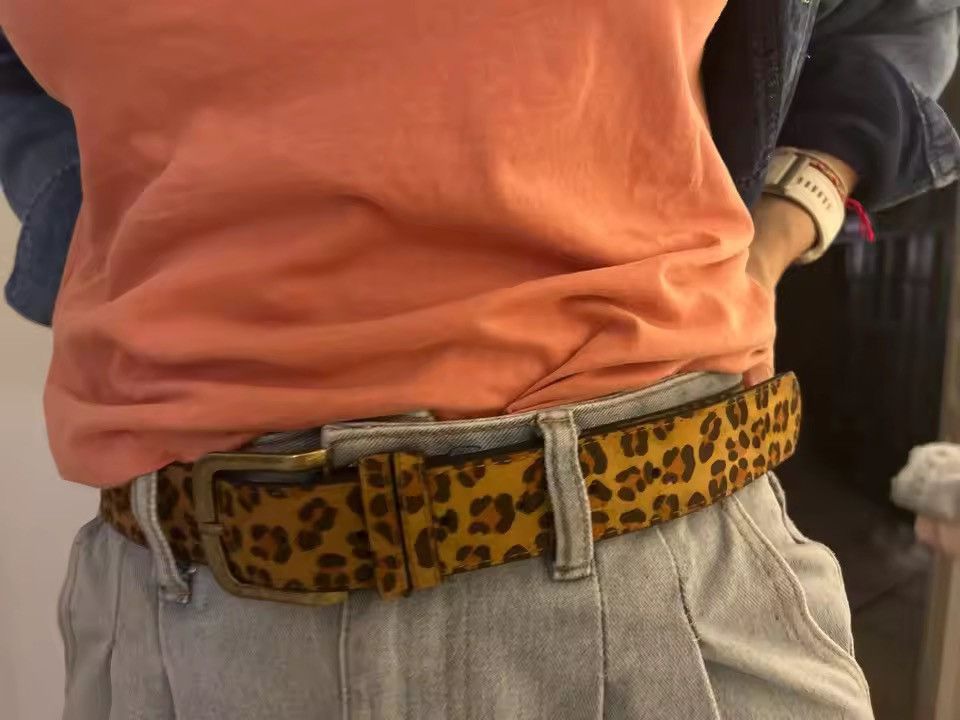 Japanese Brand 2000s leopard cheetah print belt Size 32 - 1 Thumbnail