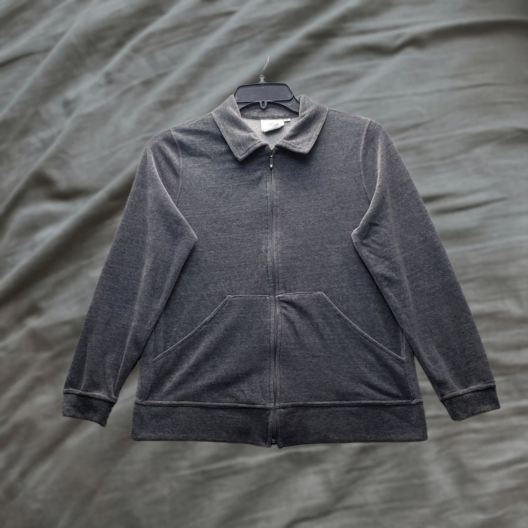 Marcs Hot Cotton by Marc Ware Track Suit Womens Size S Heather Gray Full Zip 2 Piece Lined Pockets Cotton Shirt? Size S / US 4 / IT 40 - 1 Thumbnail
