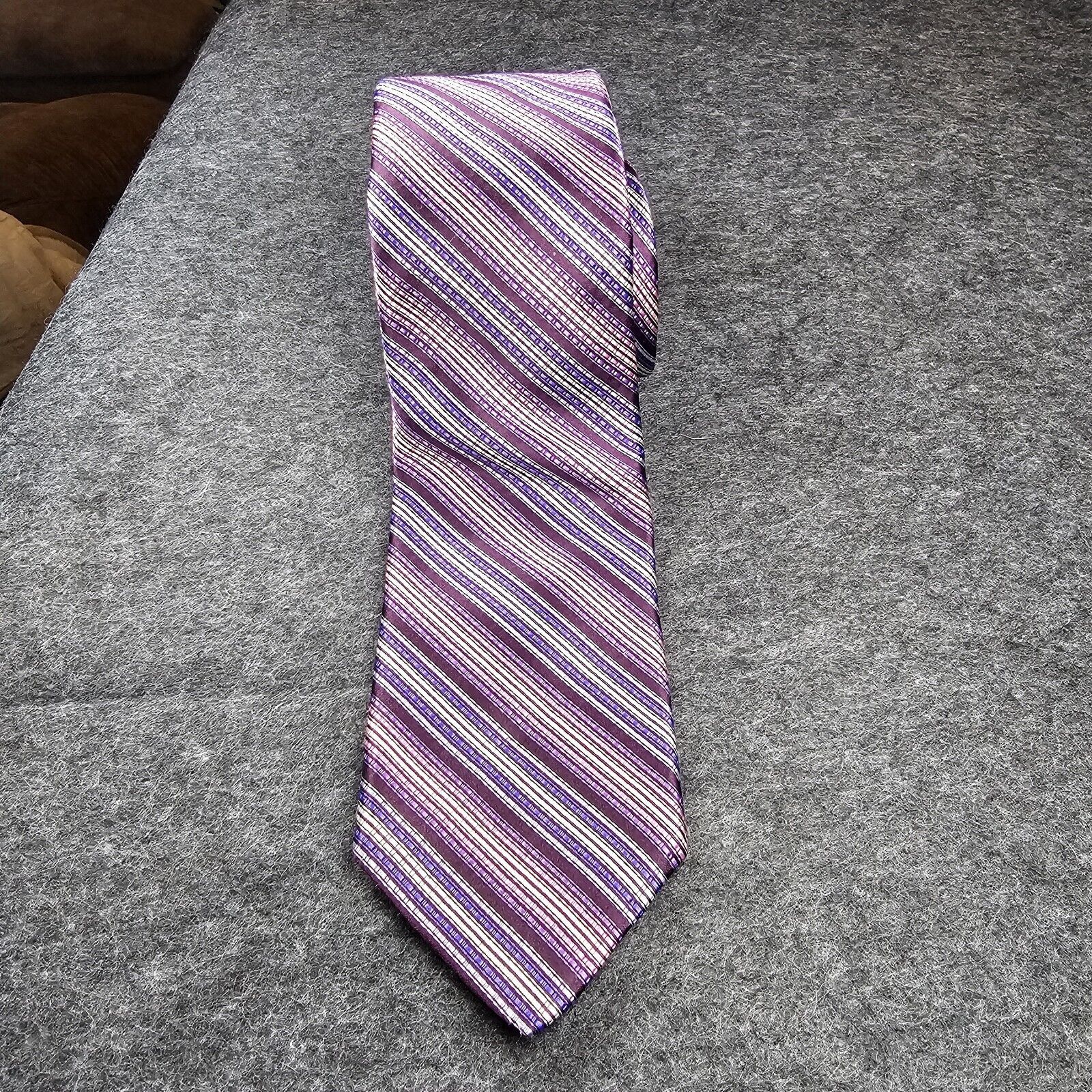 Ted Baker Ted Baker Tie 100% Italian Silk Repp Purple Designer USA 59" Size ONE SIZE - 13 Thumbnail