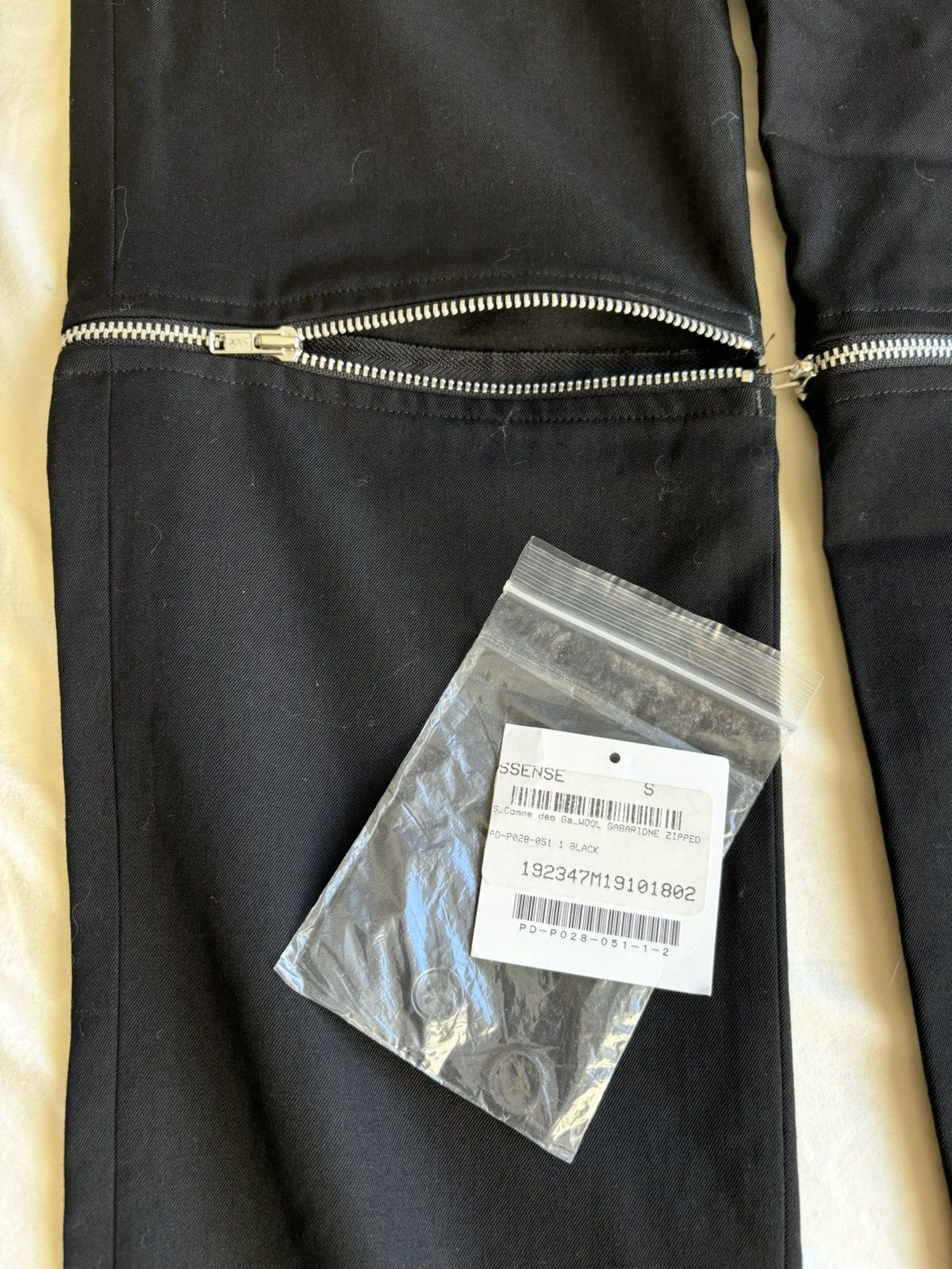 Comme des Garcons Homme Plus Black Zip-off wool trousers Size US 31 - 3 Thumbnail