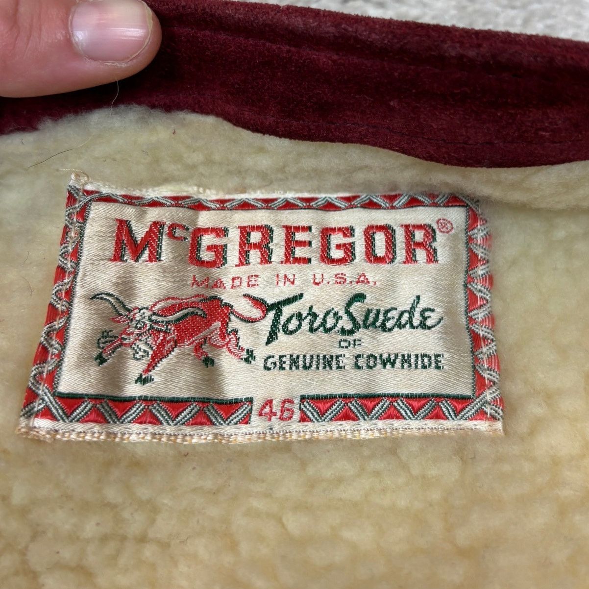 McGregor Vintage McGregor Toro Suede Sherpa Lined Vest Men's 46 Size US L / EU 52-54 / 3 - 4 Thumbnail