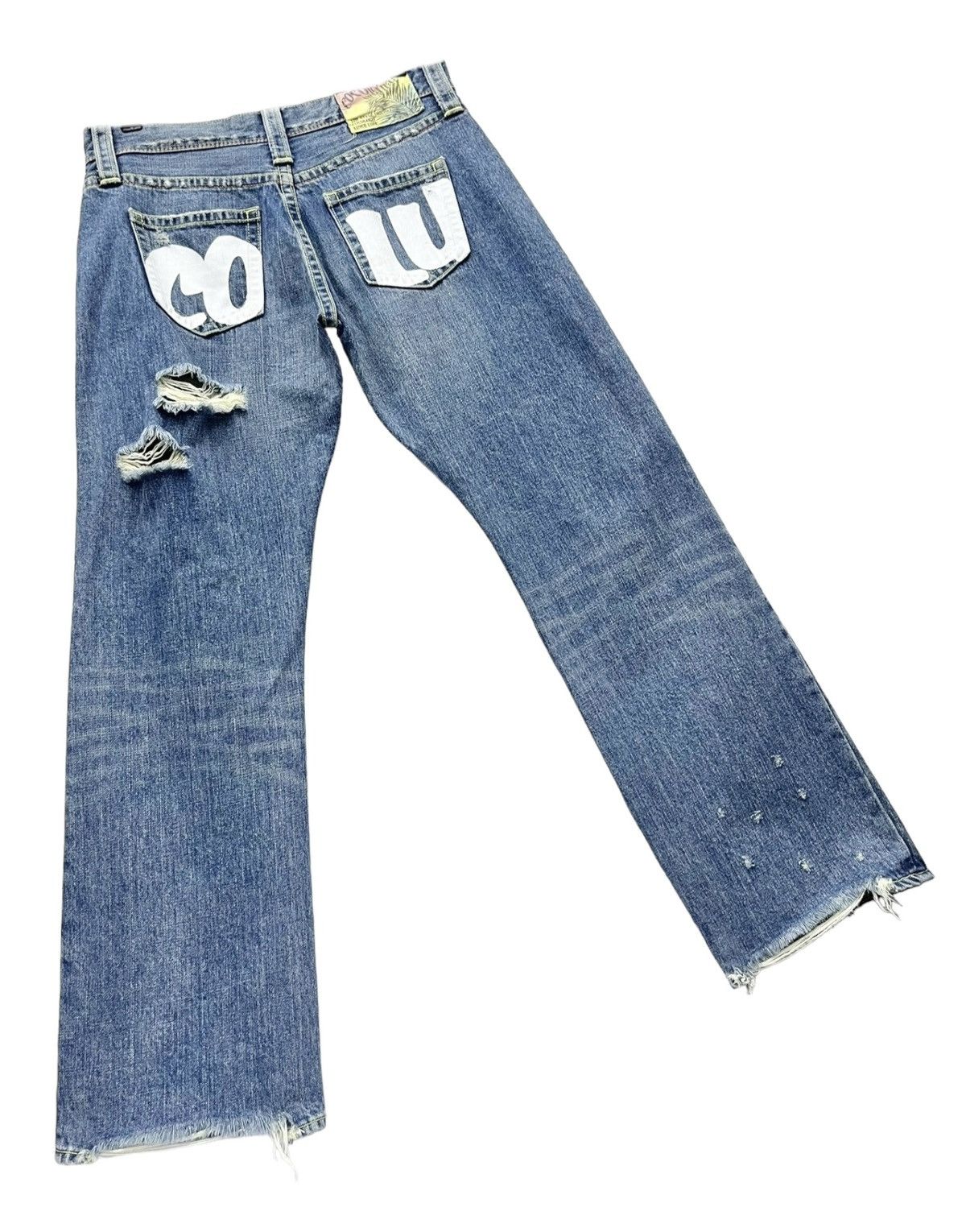 Japanese Brand 🔥FYE🔥90’s CO&LU Distressed Ripped Denim Hysteric Style Size US 30 / EU 46 - 5 Thumbnail