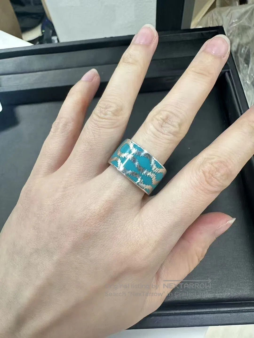 vivienne westwood classic pirate ring in turquoise.