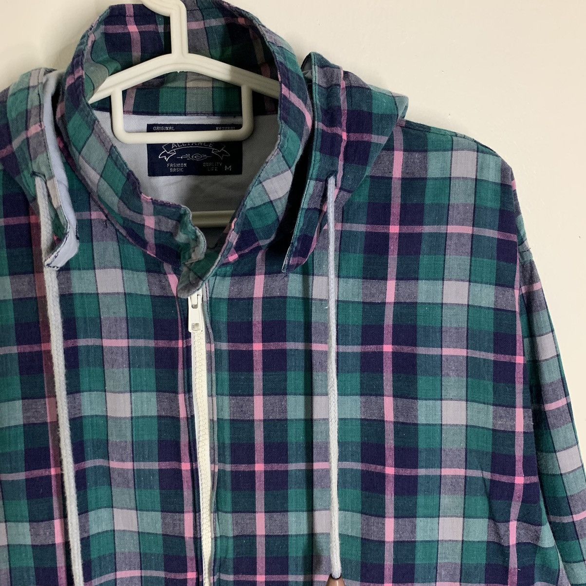 Japanese Brand × Vintage Vintage Alliance Checkered Hoodie Jacket Size US M / EU 48-50 / 2 - 3 Thumbnail