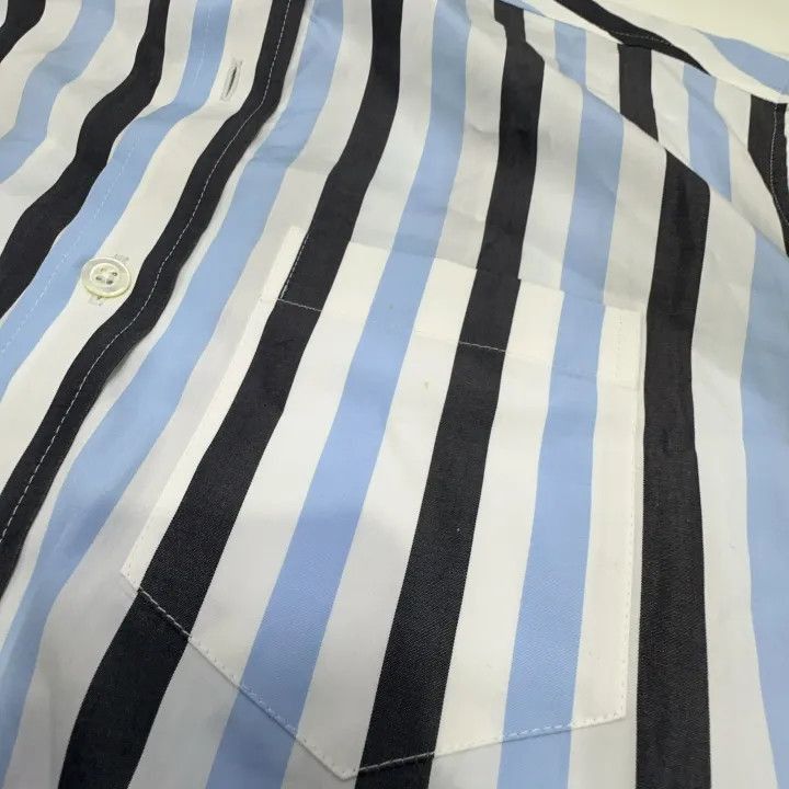 AMI AMIPARIS Striped Short Sleeve Shirt for All -2507 Size US S / EU 44-46 / 1 - 8 Thumbnail