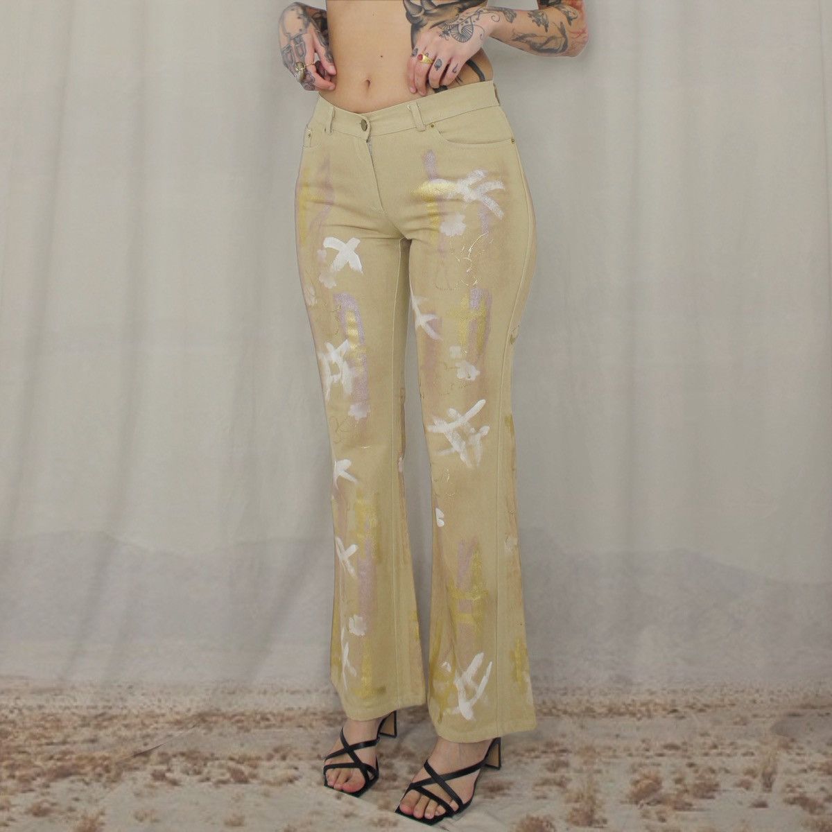 Pinko 🎨BEIGE PINKO PANTS🎨 Size 30" / US 8 / IT 44 - 2 Thumbnail