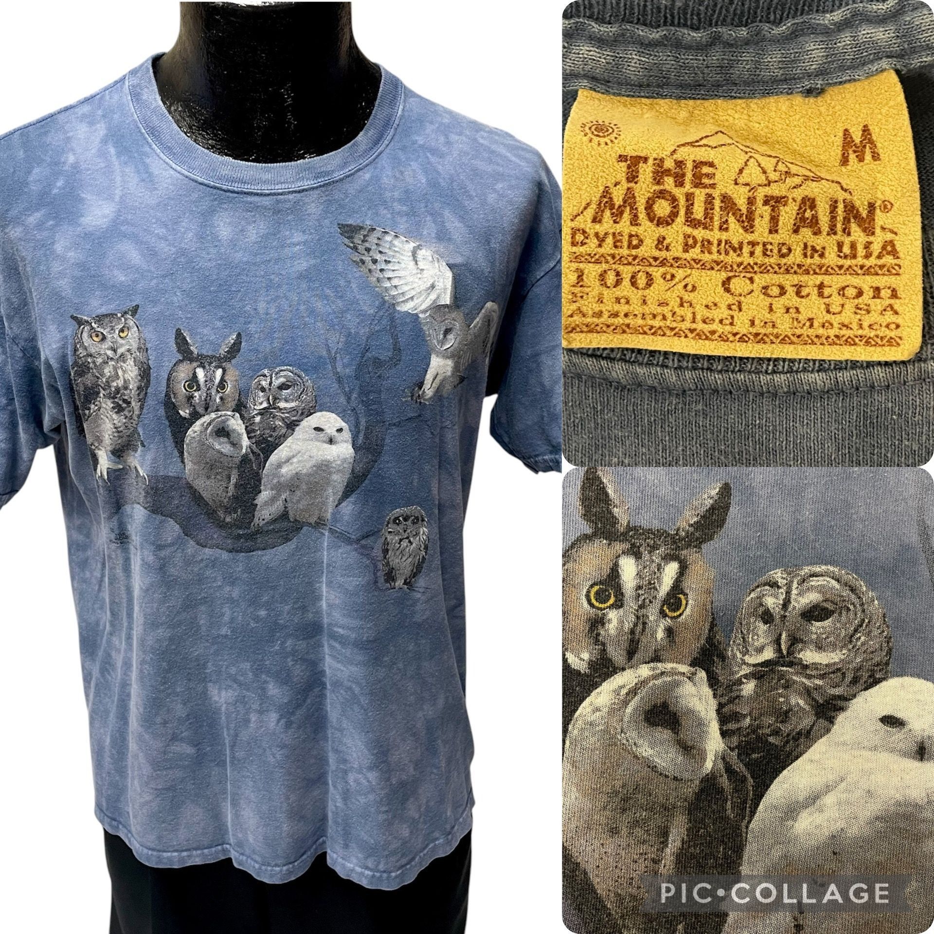 The Mountain Y2K The Mountain OWLS Tie Dye USA Graphic Birds T Shirt Size US M / EU 48-50 / 2 - 1 Thumbnail