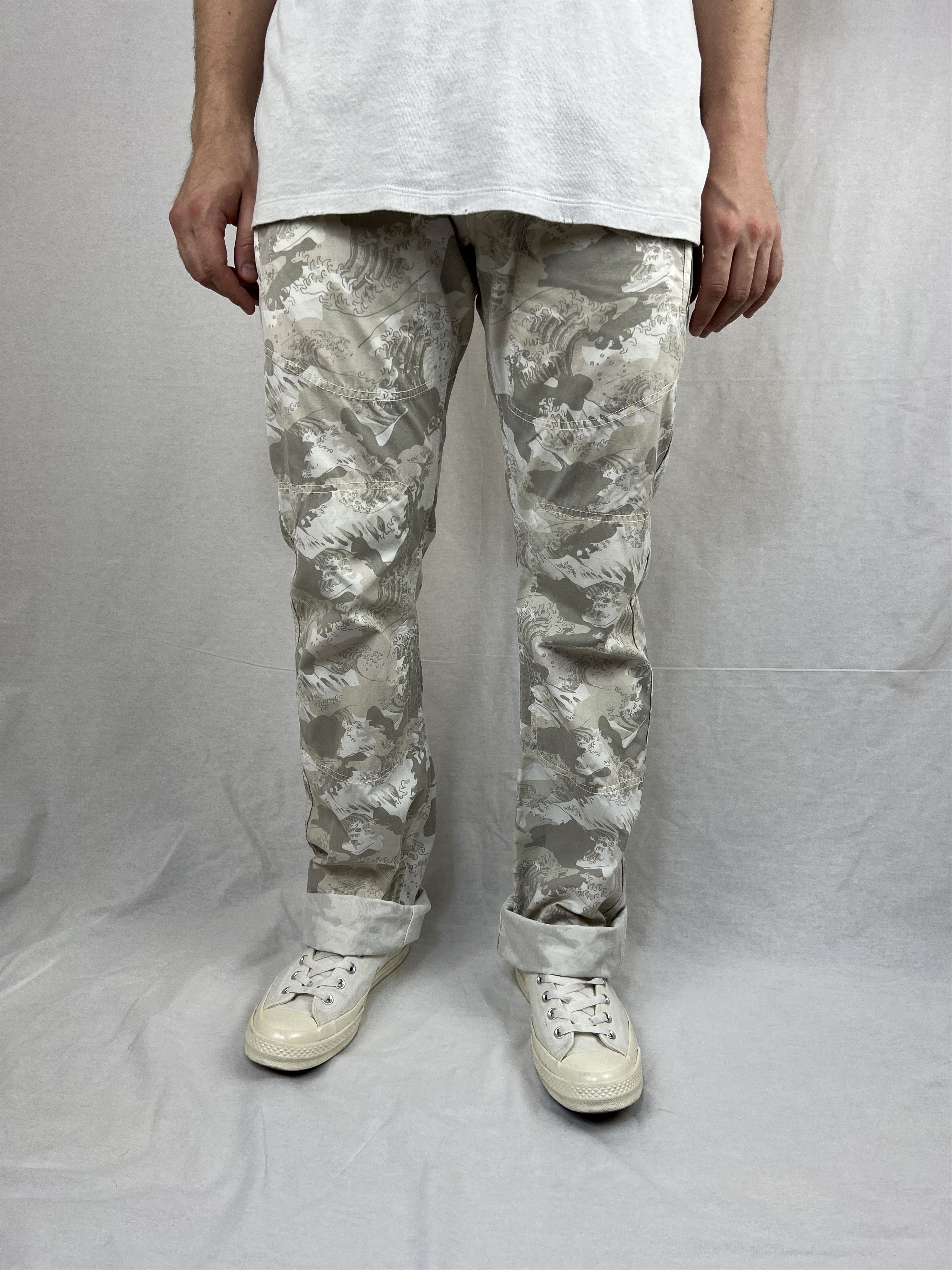 Diesel Katsushika Hokusai Waves Allover Pattern Denim Diesel Japan Size US 31 - 5 Thumbnail