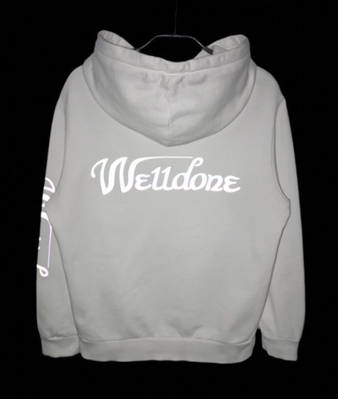 WE11DONE Welldone Hoodie Acid Reflective Logo Columbian Fit Size L / US 10 / IT 46 - 4 Thumbnail