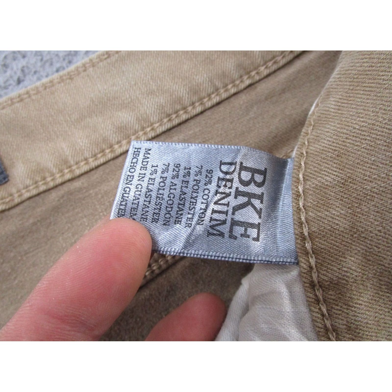 Vintage Buckle Jeans Buckle BKE Mens Straight Stretch Leg 42L 42x33 Tan Brown Denim 5-Pocket Style 42 Inseam Men Jeans Size US 42 / EU 58 - 5 Thumbnail