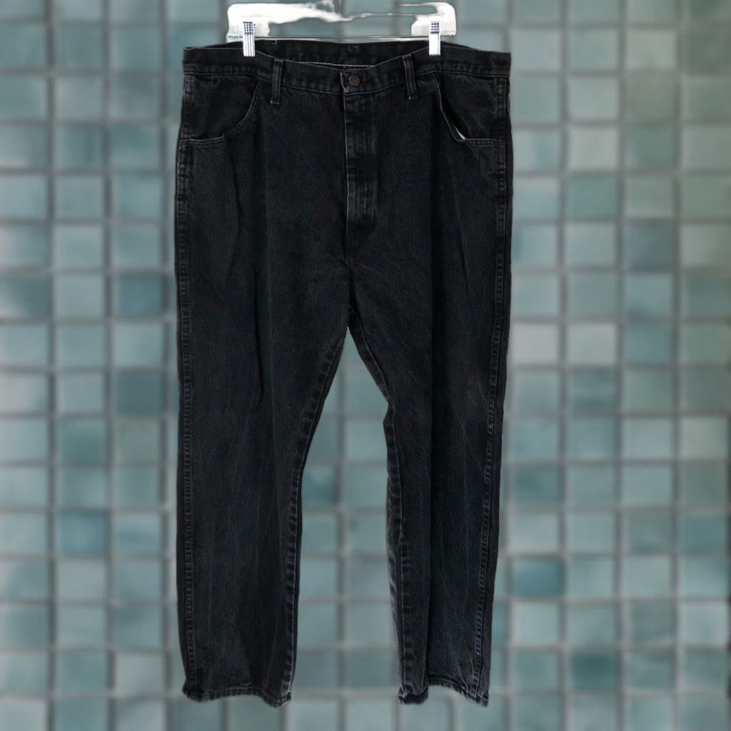 Denime Rustler Jeans Mens Casual Regular Fit Straight Leg Black Denim Size 42 X30 Size US 42 / EU 58 - 1 Thumbnail