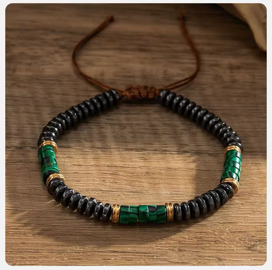 Jewelry 6mm Green Natural Stone Beaded Bracelets Size ONE SIZE - 1 Thumbnail