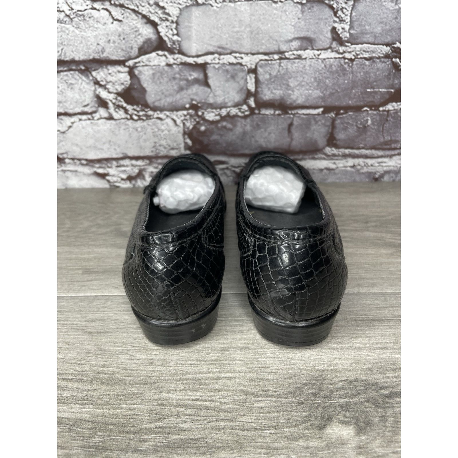 Other SAS Simplify Black Croc Patent Tripad Slip On Flats Shoes Wo Size US 6.5 / IT 36.5 - 5 Thumbnail