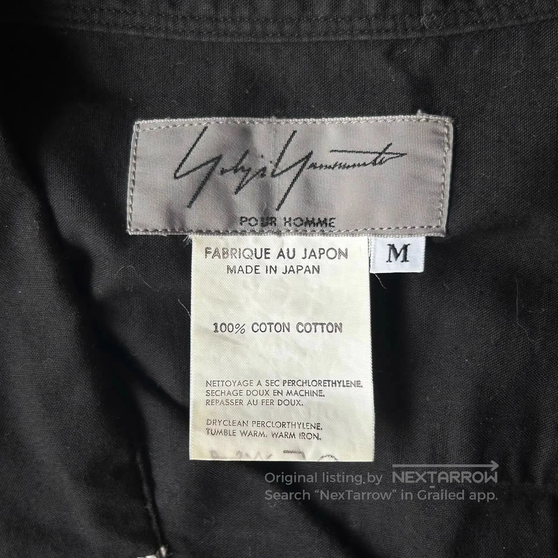 Yohji Yamamoto Black Long Sleeve Button. Size US M / EU 48-50 / 2 - 6 Thumbnail