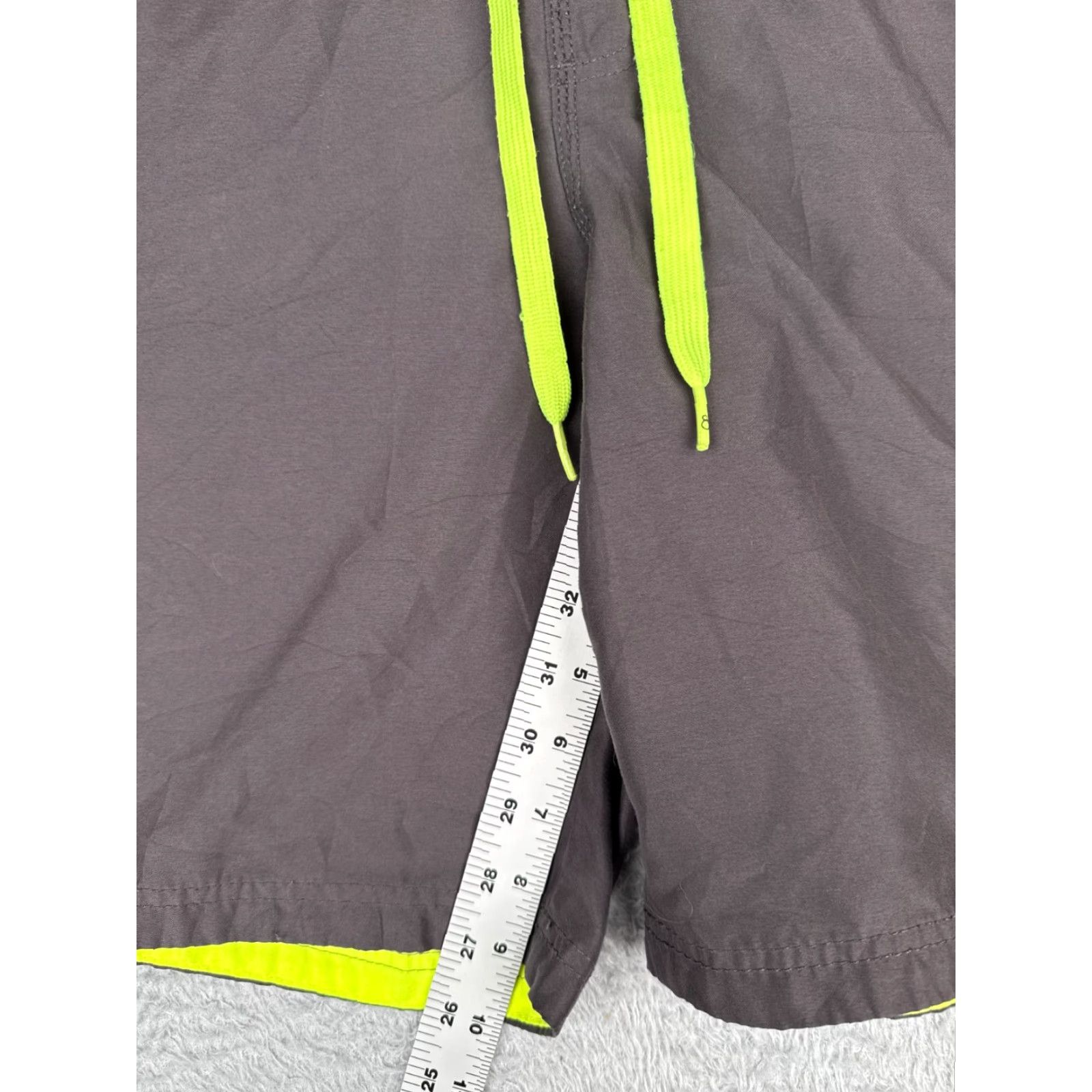 Ocean Pacific Ocean Pacific Board Shorts Men Small Gray 100% Polyester Cargo Drawstring Elastic Waist Pockets Beach Surfing 30x10 Mens Size US 29 - 6 Thumbnail