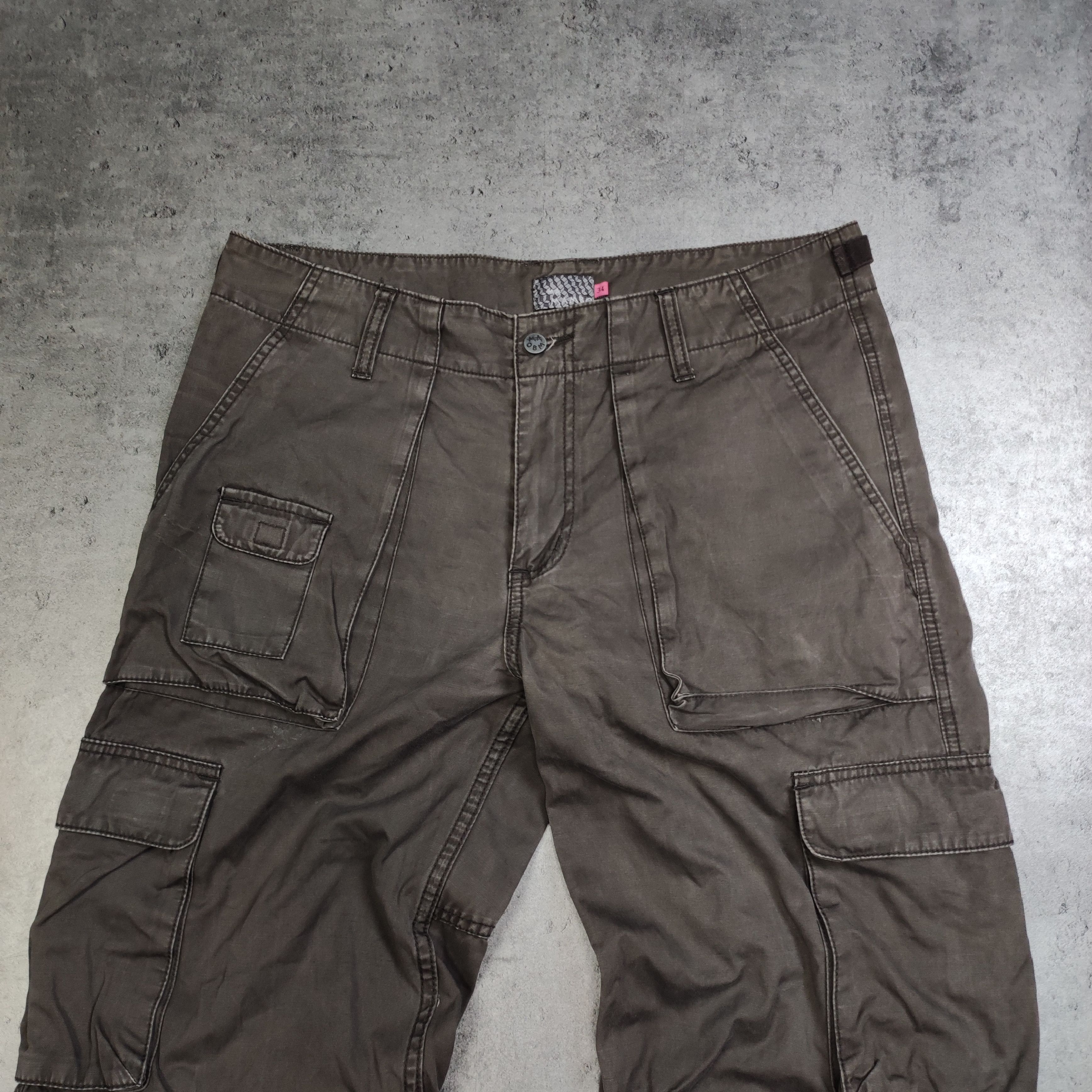 Mambo RARE Mambo Australia Washed Brown Baggy Logo Cargo Pants Size US 34 / EU 50 - 4 Thumbnail