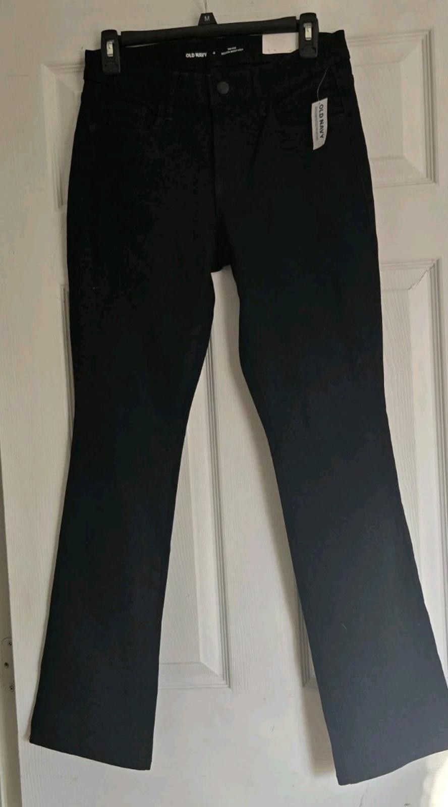 Old Navy Old Navy Jeans Mid Rise Kicker Boot-Cut Black Denim Jeans Size 27" / US 4 / IT 40 - 3 Thumbnail