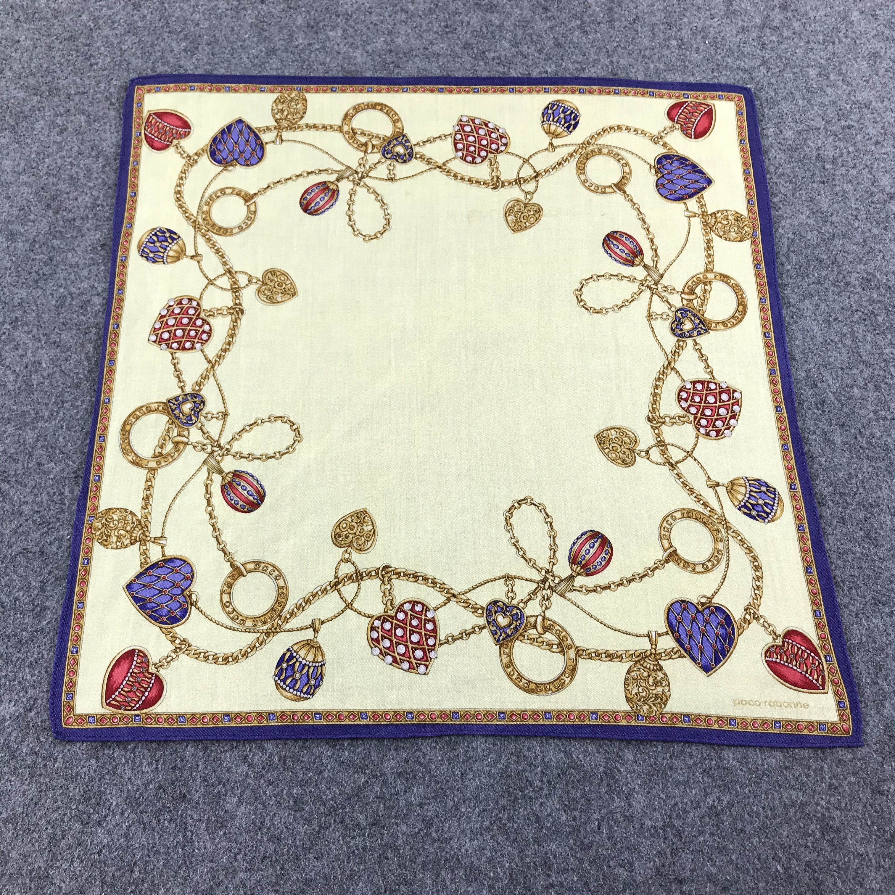 Japanese Brand Paco Rabanne Handkerchief Neckerchief Bandana H347 Size ONE SIZE - 1 Thumbnail