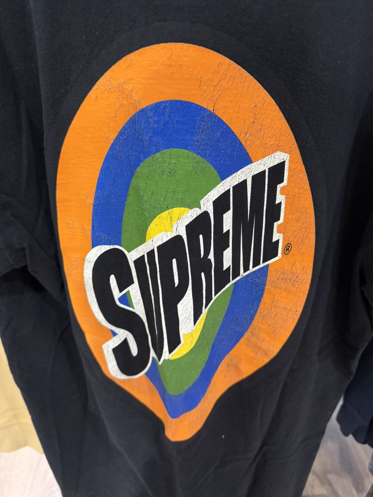 Supreme Supreme SS16 Spin Tee Black Large Made in USA Size US L / EU 52-54 / 3 - 3 Thumbnail