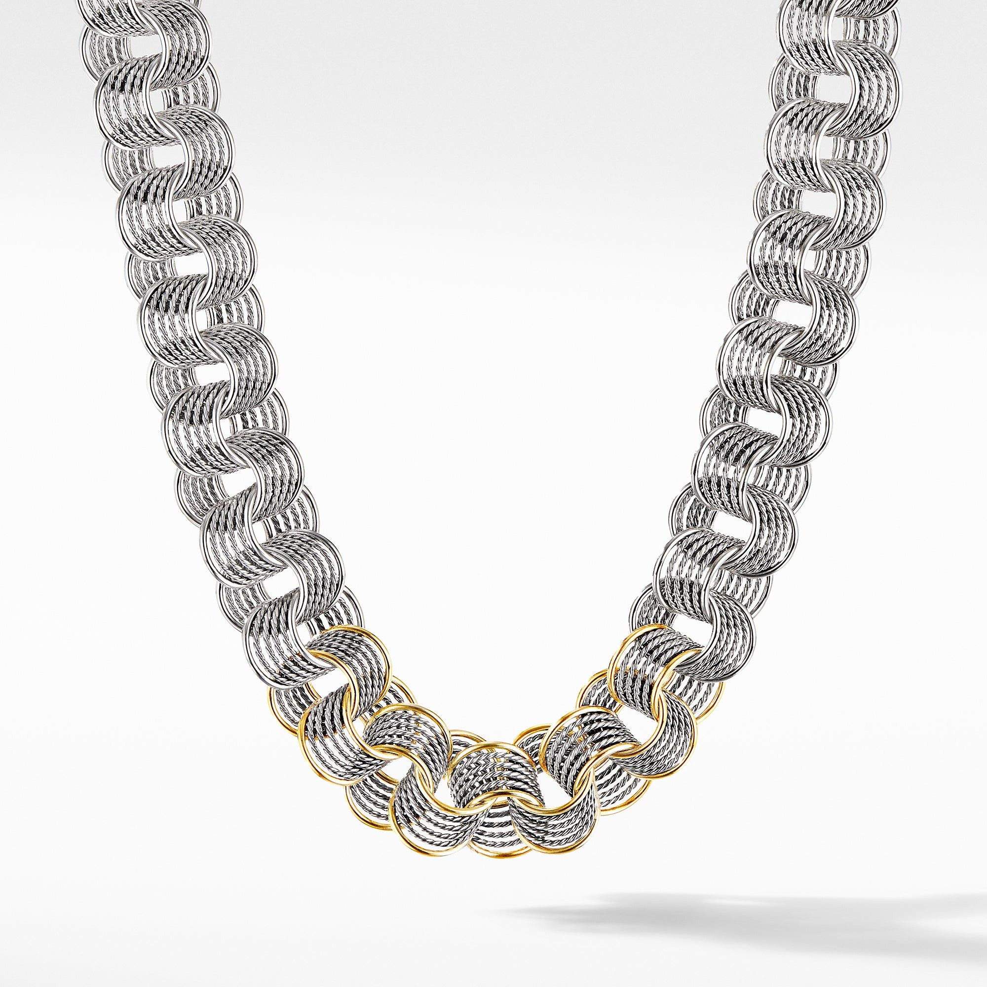 David Yurman o1w1db10525 N14809 Necklace in Silver with 18K Yellow Gold Size ONE SIZE - 1 Preview