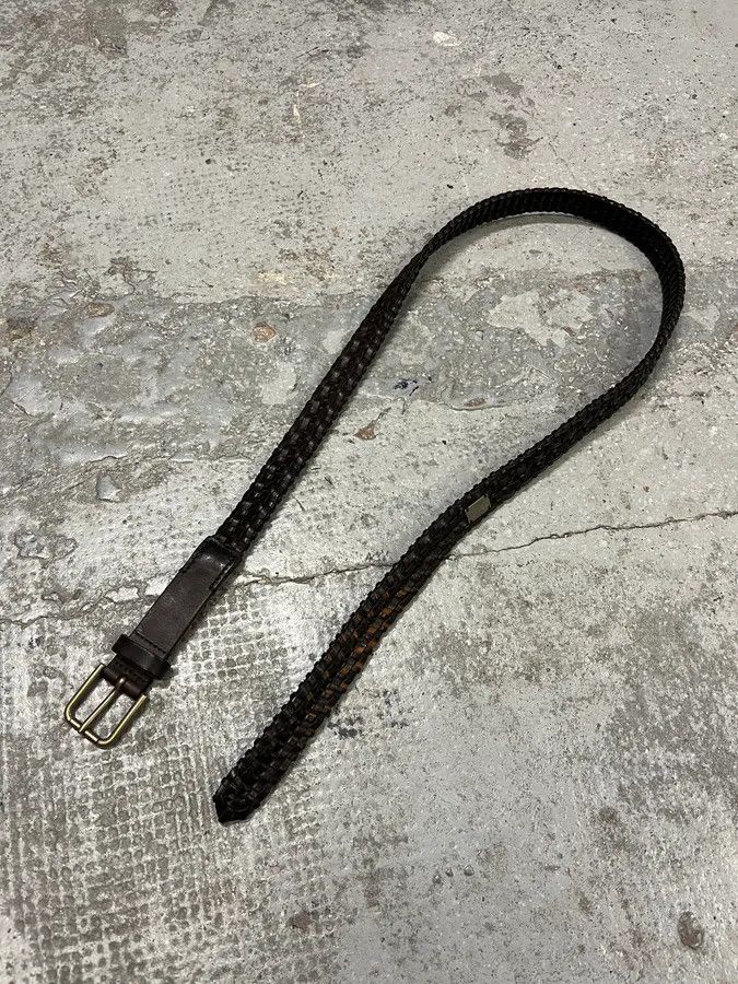 Dolce & Gabbana 2000s Dolce & Gabbana Brown Woven Leather Belt Size ONE SIZE - 4 Thumbnail