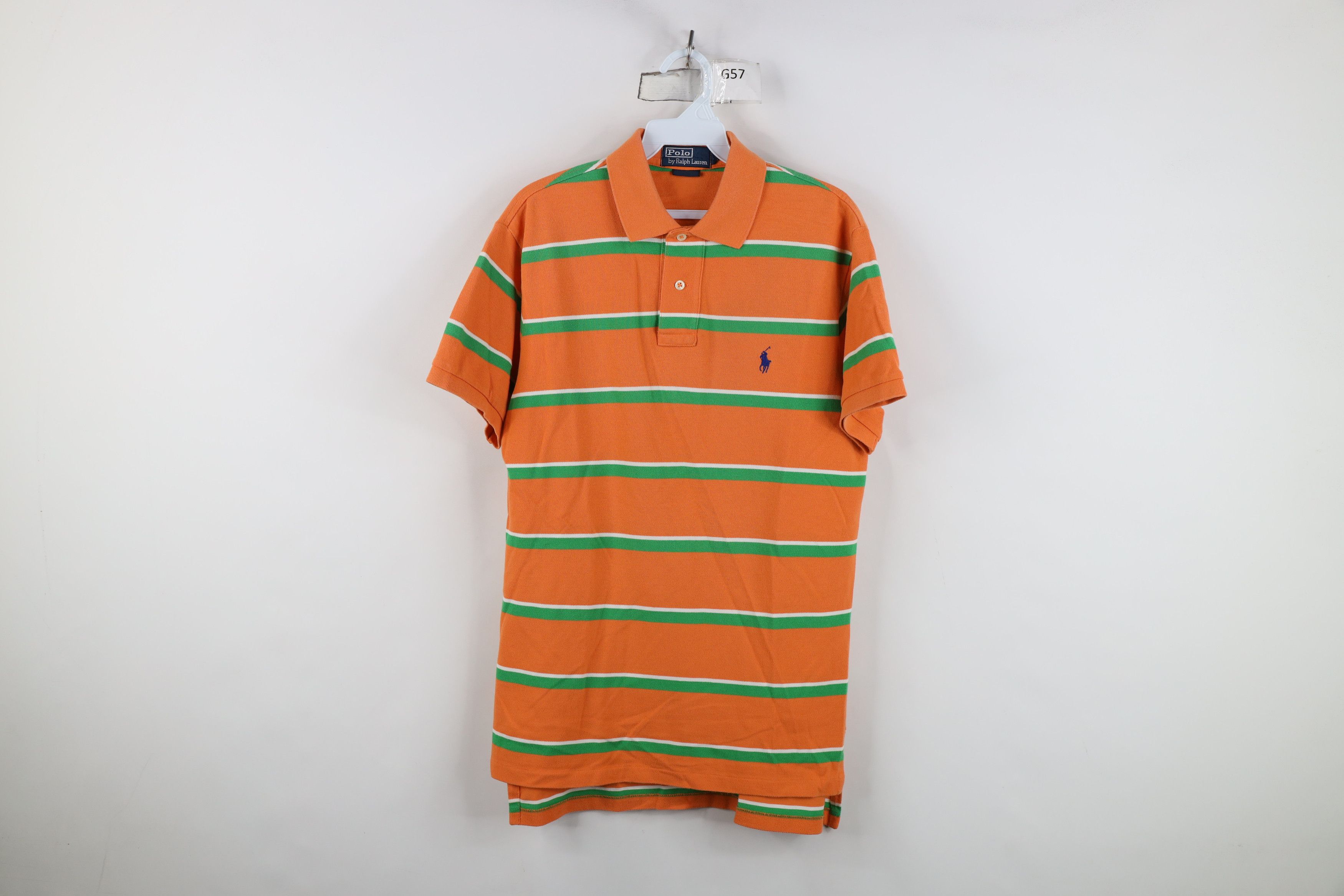 Ralph Lauren Vintage Ralph Lauren Striped Pique Cotton Golf Polo Shirt Size US M / EU 48-50 / 2 - 1 Thumbnail
